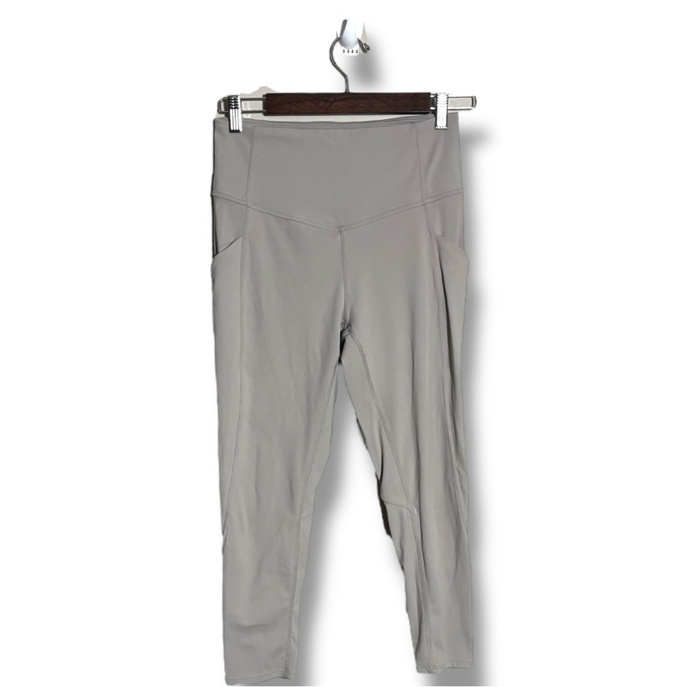 Danskin Women's Beige High Waisted Side Pocket Ankle Length Active Leggings - Picture 9 of 14